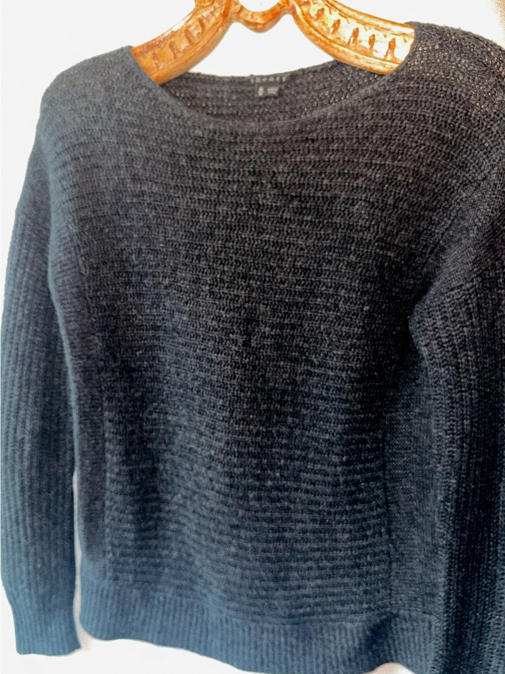 Theory Black Crew Neck Sweater